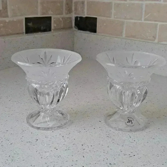 CANDLE tapers holder 24% led crystal made in France vintage CRISTAL D'AR… - Picture 1 of 5